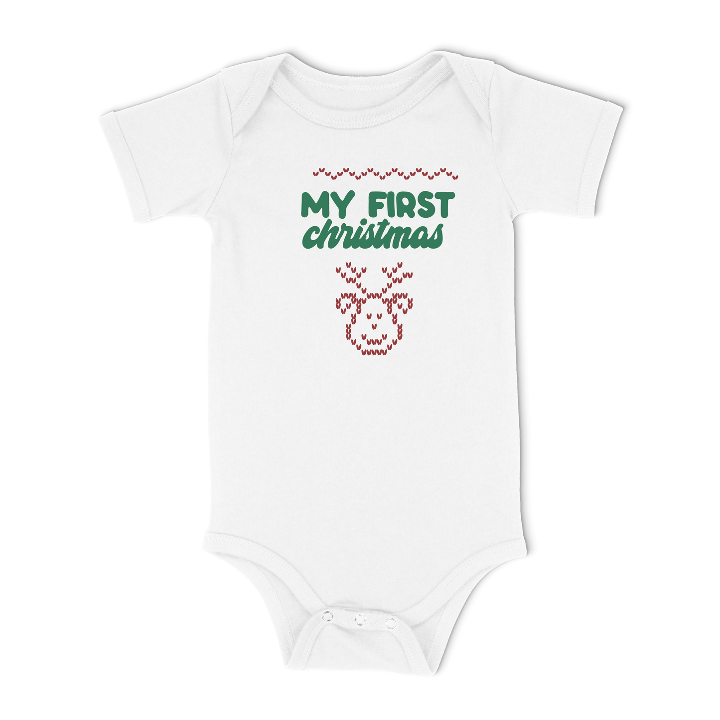 My First Christmas Organic Baby Bodysuit