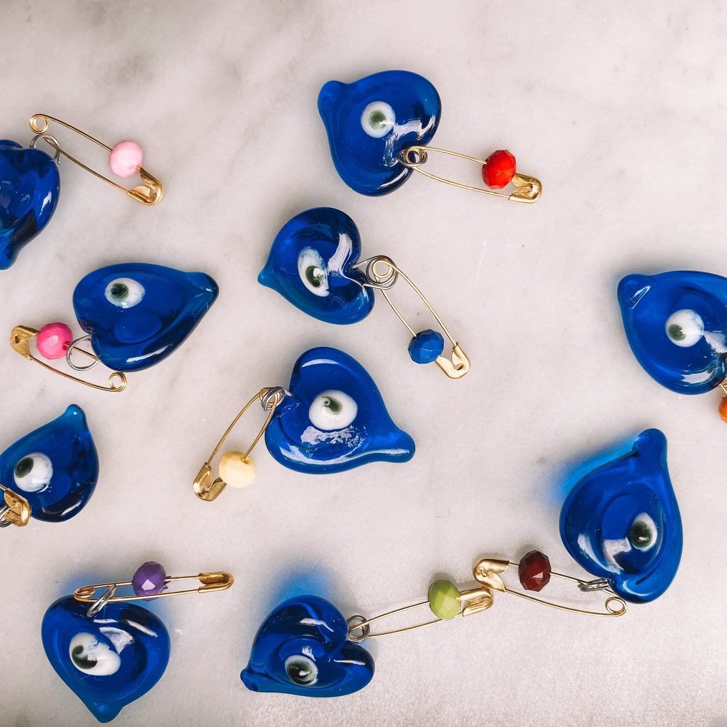 Heart Shaped Evil Eye Pin