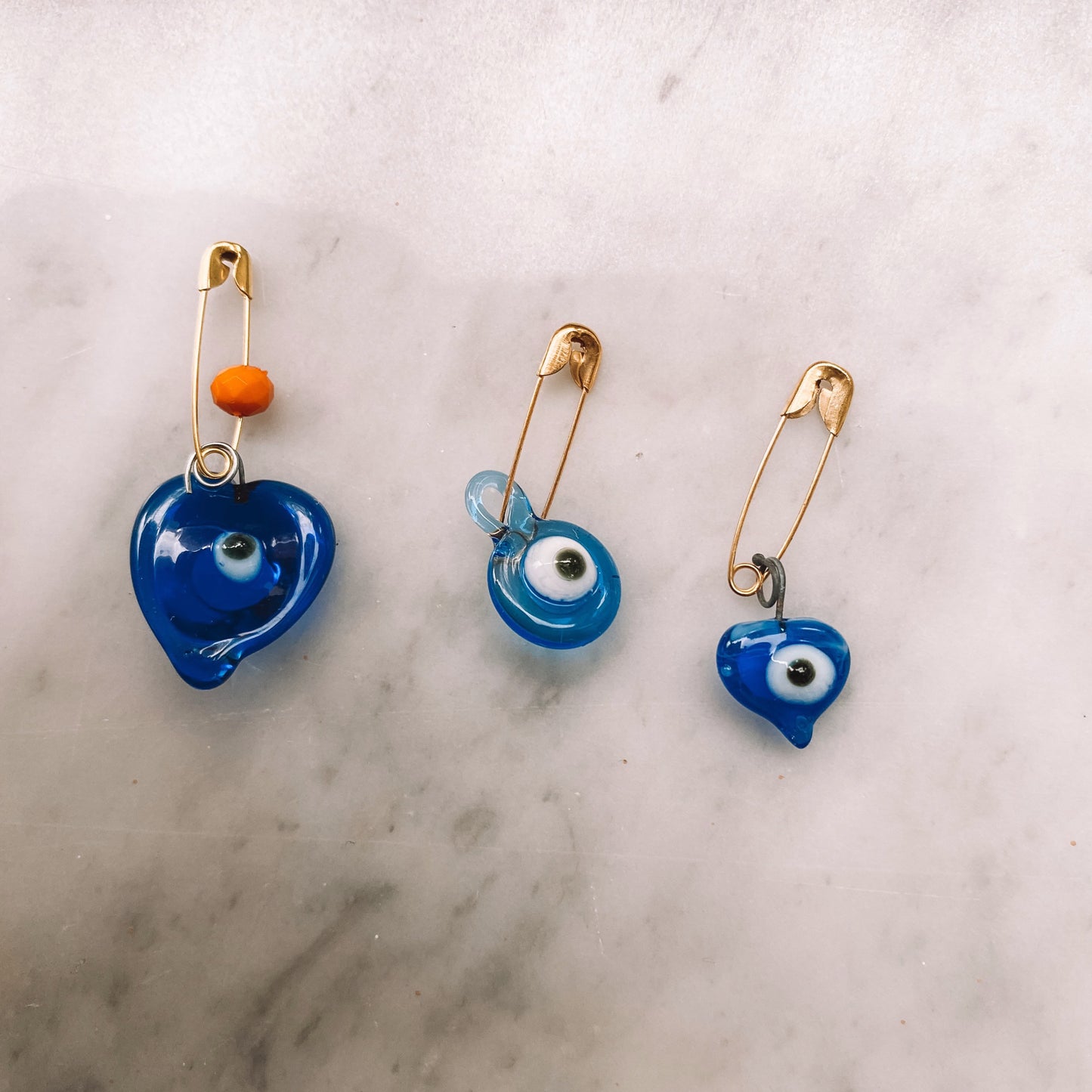 Heart Shaped Evil Eye Pin