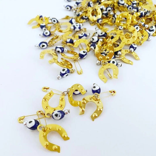 Lucky Horseshoe Evil Eye Charm