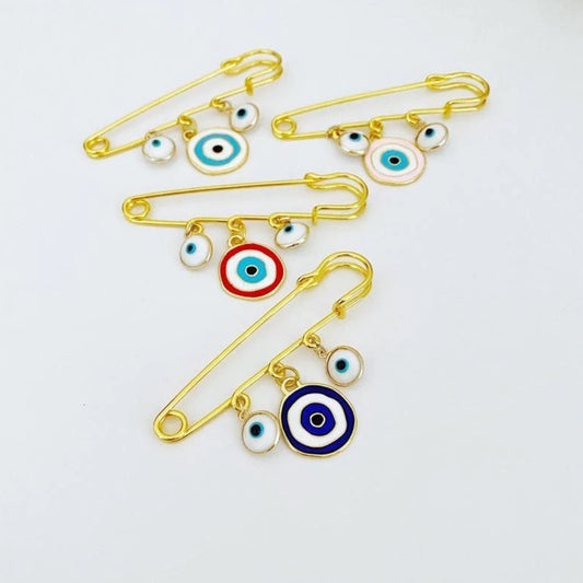 Large Evil Eye Safety Pin