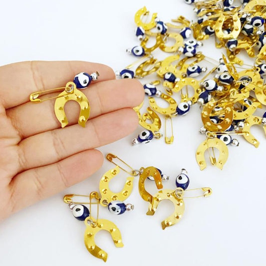 Lucky Horseshoe Evil Eye Charm